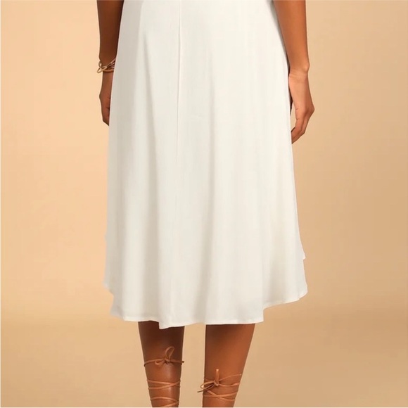 NWT Lulu’s Regatta Tassel Midi Skirt in blush - size Small - Picture 3 of 7